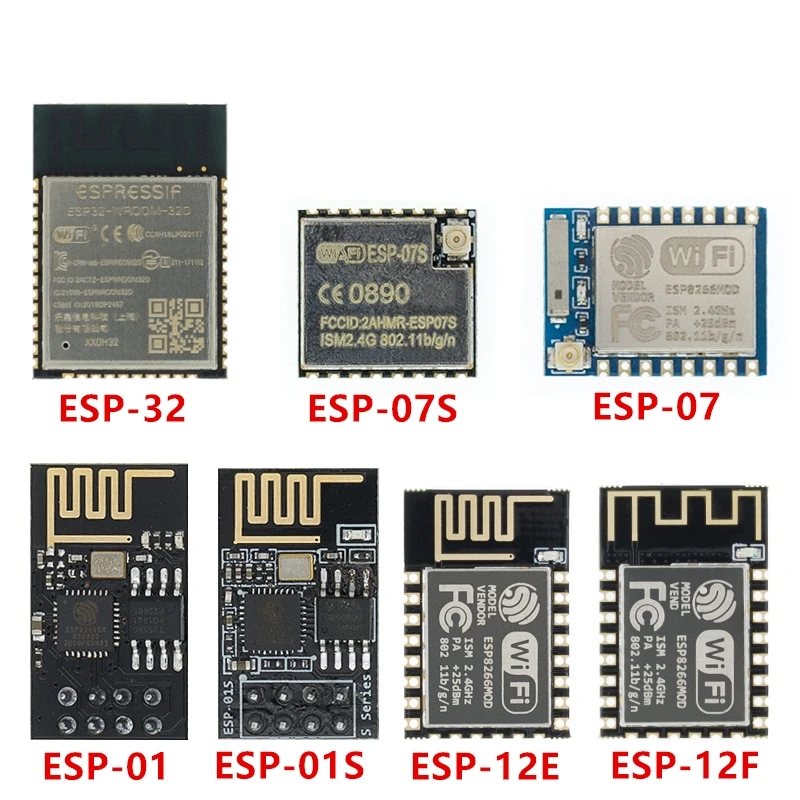 10 шт. ESP8266 ESP-01 ESP-01S ESP-07 ESP-12E последовательный WIFI беспроводной модуль