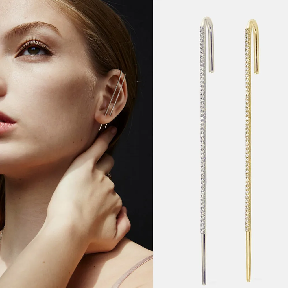 gold earings 925 Sterling Silver Amoret Thread Ear Pin Ear Cuffs Earring Without Piercing Clips Earcuff Cuffs CZ Women Jewelry
gold earings 925 Sterling Silver Amoret Thread Ear Pin Ear Cuffs Earring Without Piercing Clips Earcuff Cuffs CZ Women Jewelry
