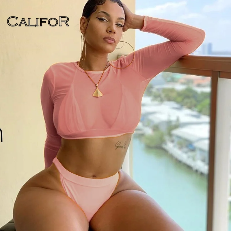 CALIFOR Neon Green Solid 3 Piece Bikini Set Women Summer High Waist Mesh See Through Cover Up Sexy Bathing Suit for Women
CALIFOR Neon Green Solid 3 Piece Bikini Set Women Summer High Waist Mesh See Through Cover Up Sexy Bathing Suit for Women