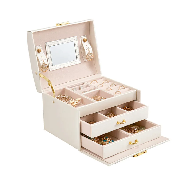 Princess-style Jewelry Box Leather Jewelry Box Cosmetic Box Jewel Case Upscale Jewelry Organizer Birthday Gift Wedding Gift
Princess-style Jewelry Box Leather Jewelry Box Cosmetic Box Jewel Case Upscale Jewelry Organizer Birthday Gift Wedding Gift