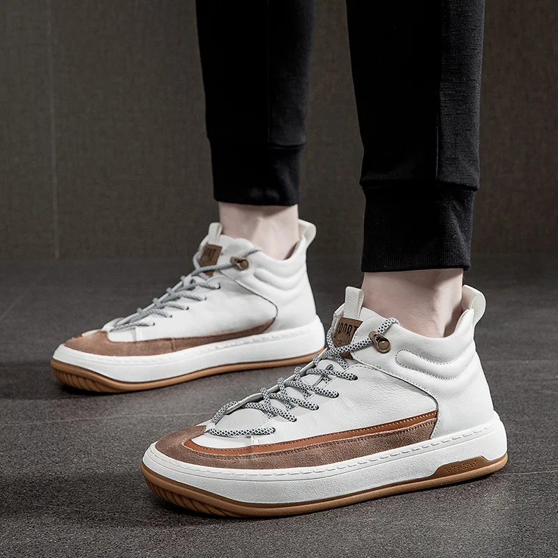 Top layer cowhide casual men's shoes lace-up breathable wear-resistant soles street sports shoes warm winter shoes
Top layer cowhide casual men's shoes lace-up breathable wear-resistant soles street sports shoes warm winter shoes