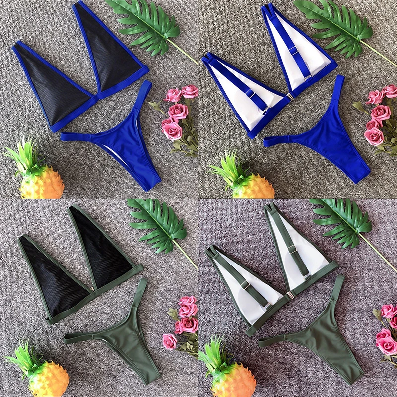 Sexy Swimwear Women Bikini 2019 New Arrival Beachwear Mesh Patchwork Straps Low Waist Swimsuit Brazilian Biquini S-L
Sexy Swimwear Women Bikini 2019 New Arrival Beachwear Mesh Patchwork Straps Low Waist Swimsuit Brazilian Biquini S-L