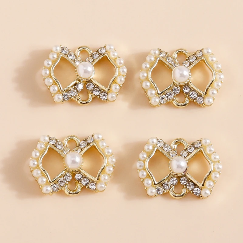 4pcs Elegant Pearl Bowtie Pendants Crystal Bowknot Charms Connectors for DIY Jewelry Making Accessories Handmade Craft
4pcs Elegant Pearl Bowtie Pendants Crystal Bowknot Charms Connectors for DIY Jewelry Making Accessories Handmade Craft