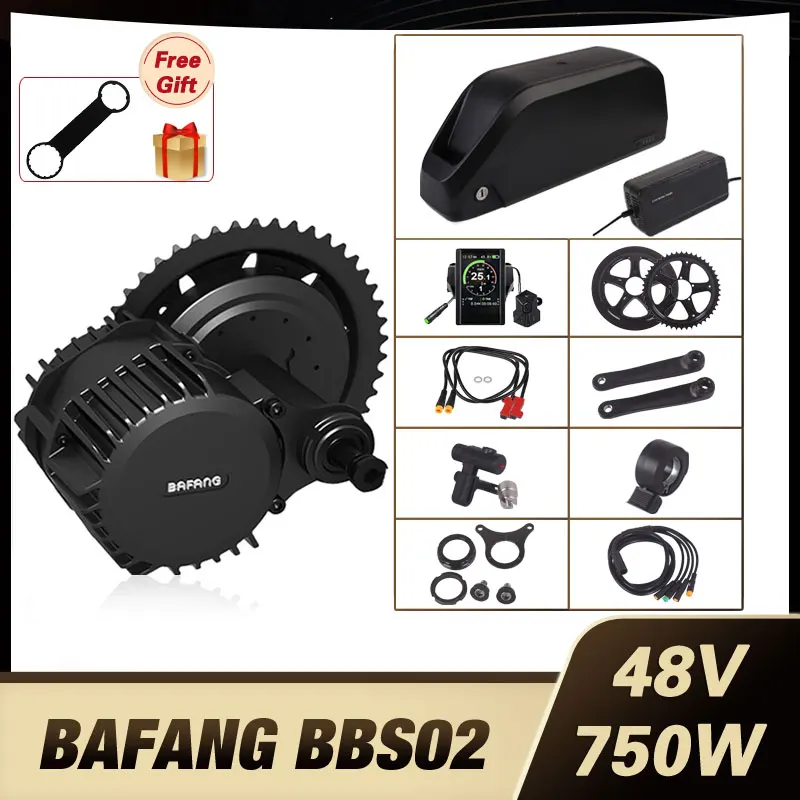 Bafang BBS02B 48V electric bicycle kit 750W ebike conversion kit 8fun electric bike conversion kit Central Crank Drive 48V 20AH
Bafang BBS02B 48V electric bicycle kit 750W ebike conversion kit 8fun electric bike conversion kit Central Crank Drive 48V 20AH