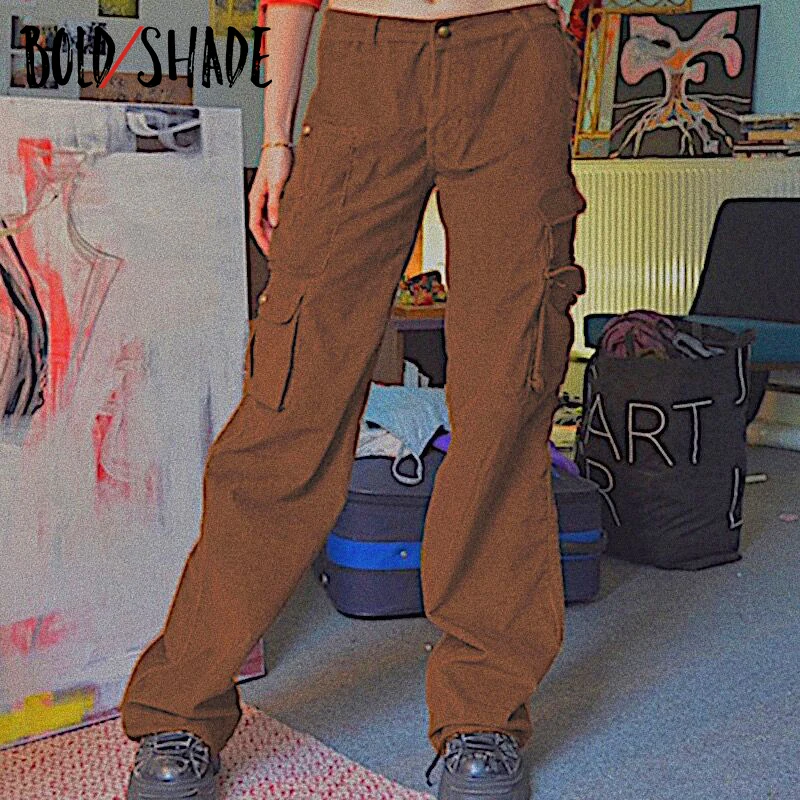 Bold Shade Grunge Fashion Solid Pants Y2K Indie High Waist Pocket Corduroy Pants Vintage 90s Gobincore Women Straight Trousers
Bold Shade Grunge Fashion Solid Pants Y2K Indie High Waist Pocket Corduroy Pants Vintage 90s Gobincore Women Straight Trousers