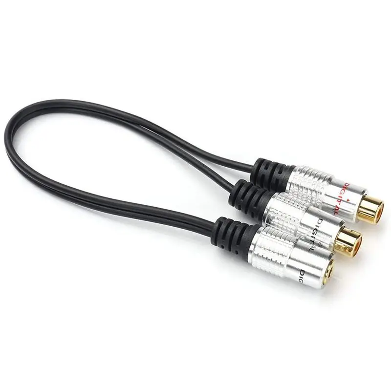 3.5mm (1/8 inch) Stereo Jack Female to 2 Dual RCA o Splitter Y Adapter Cable for Connector AV o/Video | Электроника