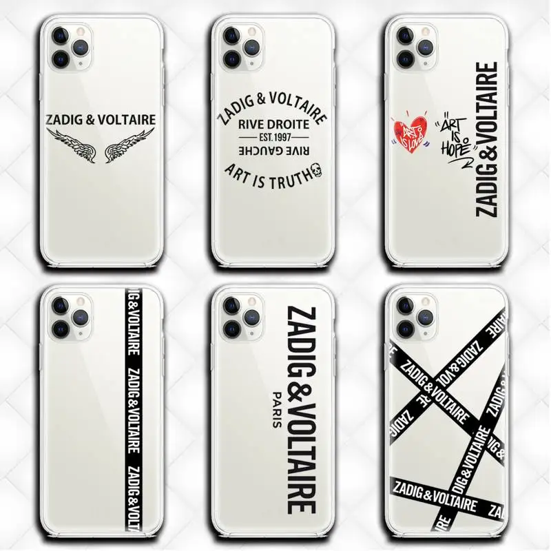 Flower Pattern Zadigs Phone Case Clear for iphone 13 12 11 Pro max mini XS 8 7 Plus X SE 2020 XR Voltaires cover
Flower Pattern Zadigs Phone Case Clear for iphone 13 12 11 Pro max mini XS 8 7 Plus X SE 2020 XR Voltaires cover