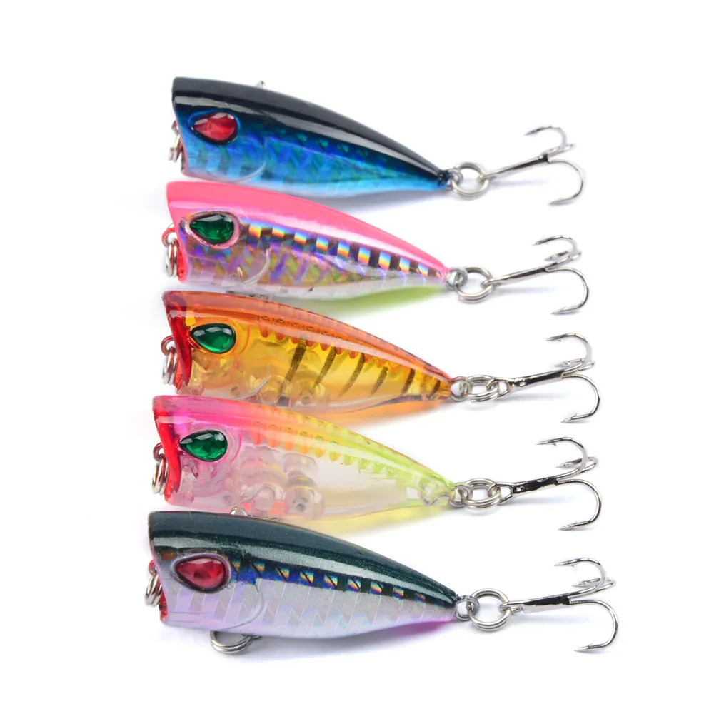 5pcs/Set Mini Popper Fishing Lures 4cm 3g Bionic Artificial Wobblers Hard Bait Crankbait for Pike Fishing Tackle with 6# Hooks
5pcs/Set Mini Popper Fishing Lures 4cm 3g Bionic Artificial Wobblers Hard Bait Crankbait for Pike Fishing Tackle with 6# Hooks