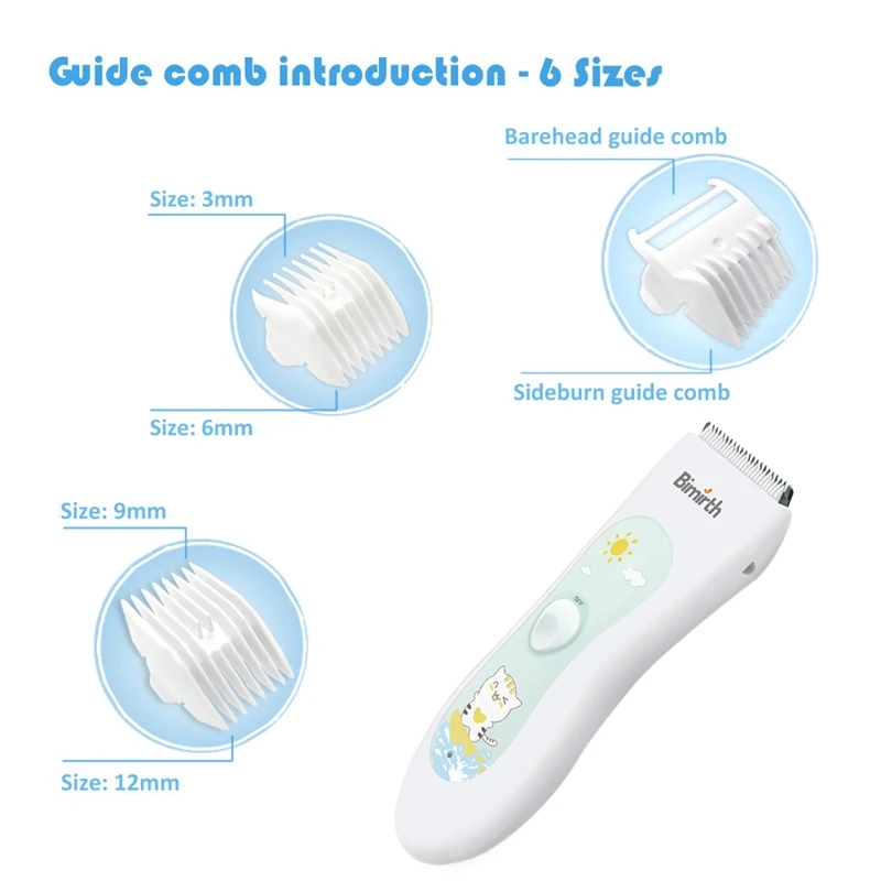 Bimirth Baby Electric Hair Clipper USB Rechargeable Powerful Waterproof Hair Trimmers Clipper for Baby Low Noise Hair Cutter
Bimirth Baby Electric Hair Clipper USB Rechargeable Powerful Waterproof Hair Trimmers Clipper for Baby Low Noise Hair Cutter