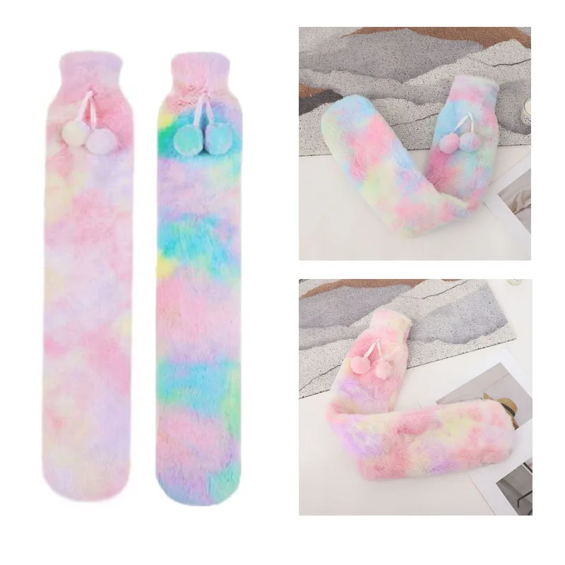 2L Hot Sale Rainbow Long Hot Water Bottle Removable Cover Thermotherapy Creative Christmas Gift Fluffy Warm Hot Water Bags 72cm
2L Hot Sale Rainbow Long Hot Water Bottle Removable Cover Thermotherapy Creative Christmas Gift Fluffy Warm Hot Water Bags 72cm