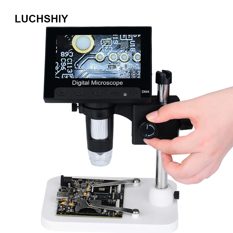 

LUCHSHIY 500X 1000X 1600X Digital Microscope For Soldering Portable USB Magnifier Electronic Endoscope LED Stand Phone Repair