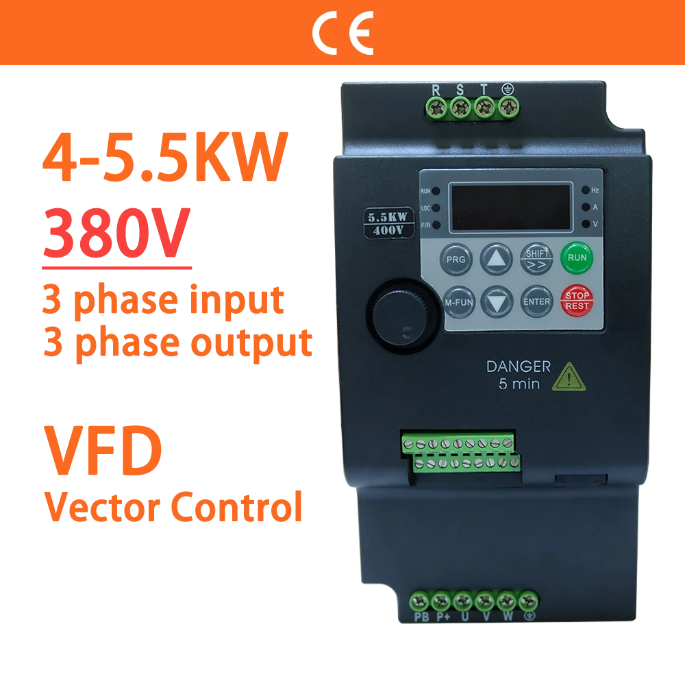 380V 3.7KW/4/5.5KW 5HP/7.5HP Economical VFD Variable Frequency Drive Converter Changer Variator for Motor Speed Control Inverter |
