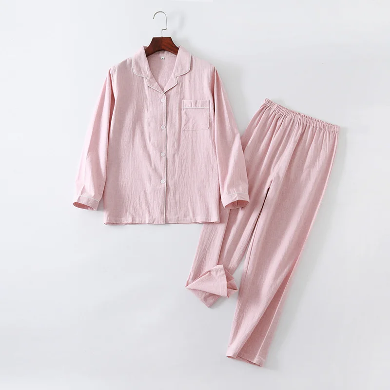 Couple Pajamas Set Homewear Long Sleeve Trouser Home Service Pajama Spring Autumn Pure Cotton Solid Sleepwear for Women Men 2Pcs
Couple Pajamas Set Homewear Long Sleeve Trouser Home Service Pajama Spring Autumn Pure Cotton Solid Sleepwear for Women Men 2Pcs