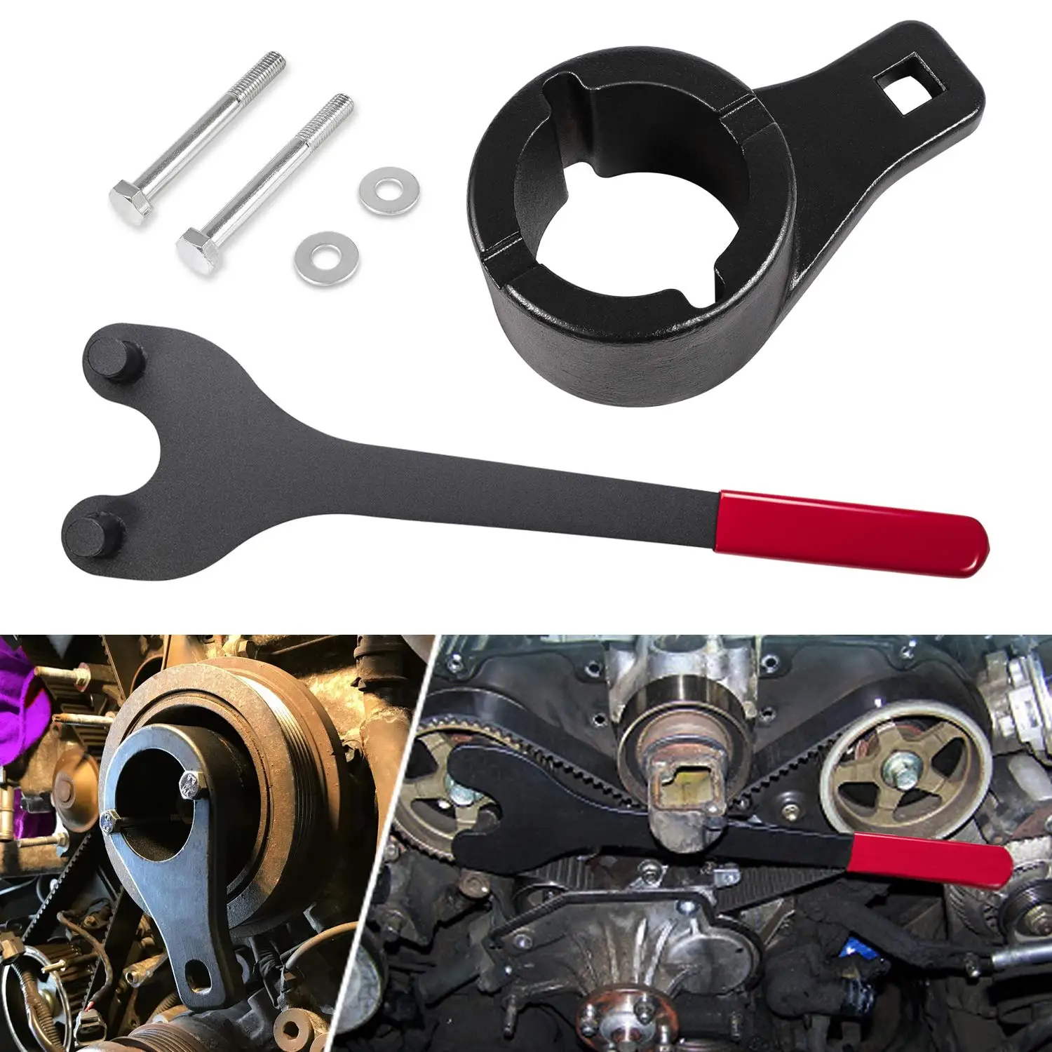 Chuang Qian Harmonic Damper Pulley Holding Tool Crank Removal Wrench Tool & Crankshaft Pulley Holder for Lexus Toyota Nissan
Chuang Qian Harmonic Damper Pulley Holding Tool Crank Removal Wrench Tool & Crankshaft Pulley Holder for Lexus Toyota Nissan