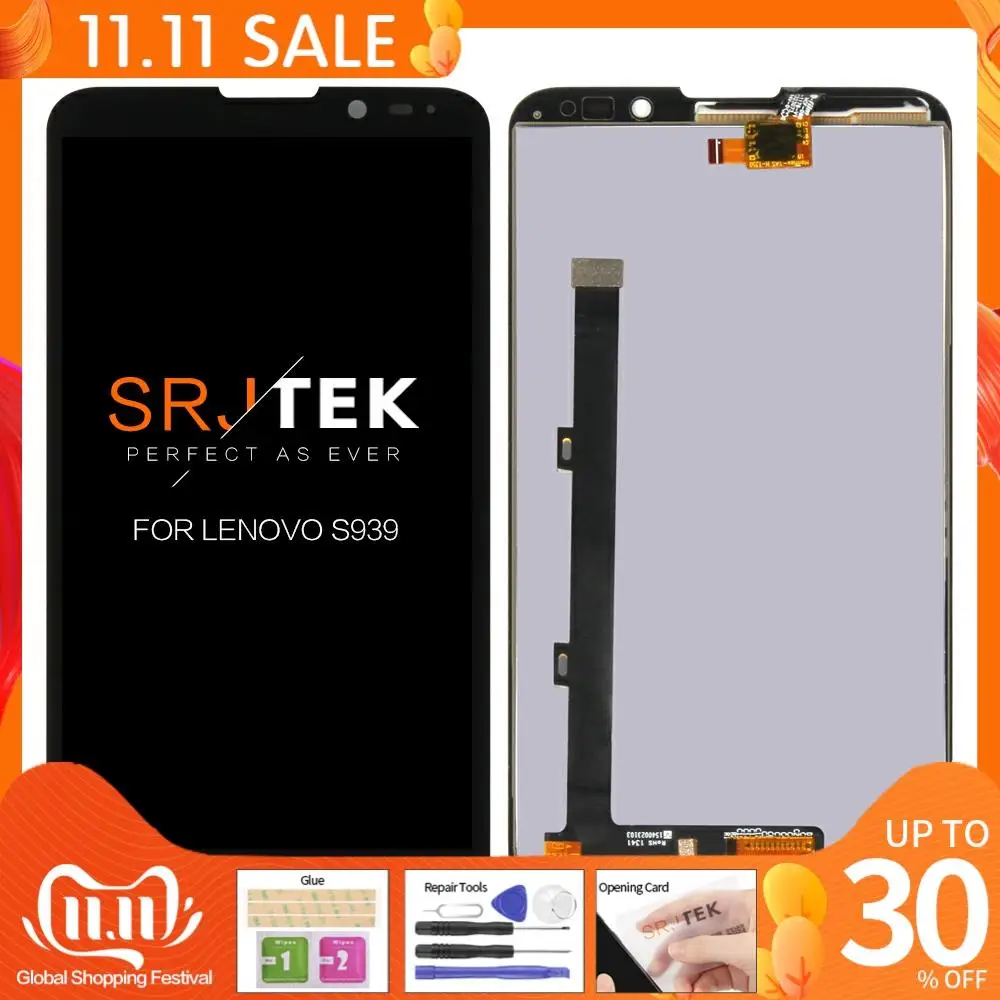 Без битых пикселей оригинальный 1280x720 6 0 ''IPS экран для Lenovo S939 ЖК дисплей S 939 сенсорный дигитайзер