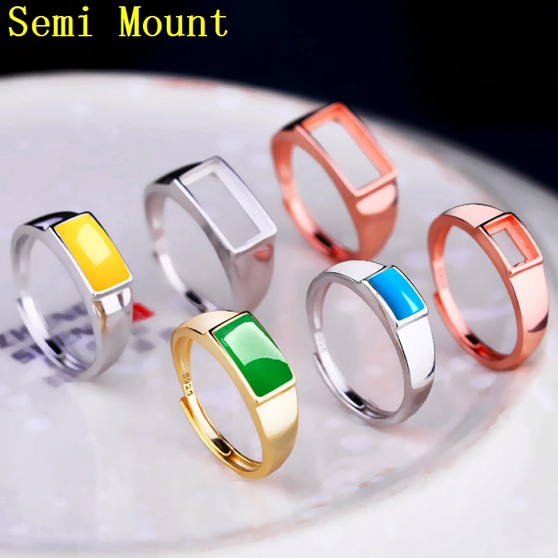 925 Sterling Silver Women Men Engagement Wedding Ring 4x6mm 5x9mm 6x11mm Princess Cabochon Semi Mount Ring Setting Adjustable
925 Sterling Silver Women Men Engagement Wedding Ring 4x6mm 5x9mm 6x11mm Princess Cabochon Semi Mount Ring Setting Adjustable