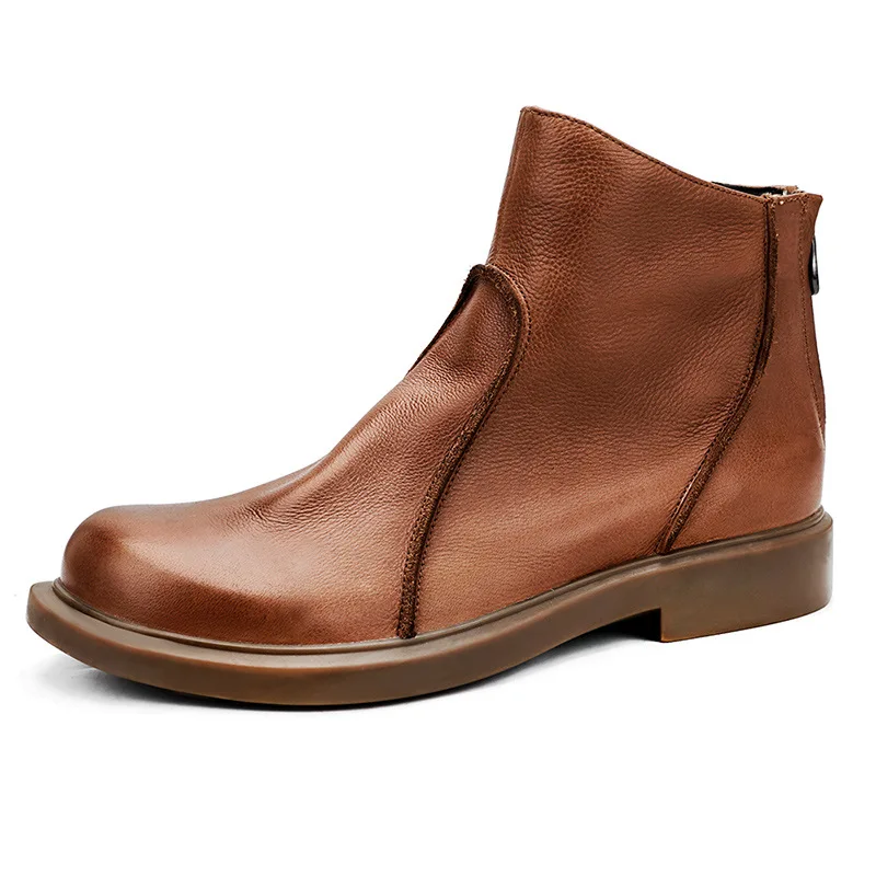 British Retro Men Shoes Genuine Leather British Short Boots High Top Riding Boots Autumn Winter Cowhide Chelsea Boots Mens 
British Retro Men Shoes Genuine Leather British Short Boots High Top Riding Boots Autumn Winter Cowhide Chelsea Boots Mens