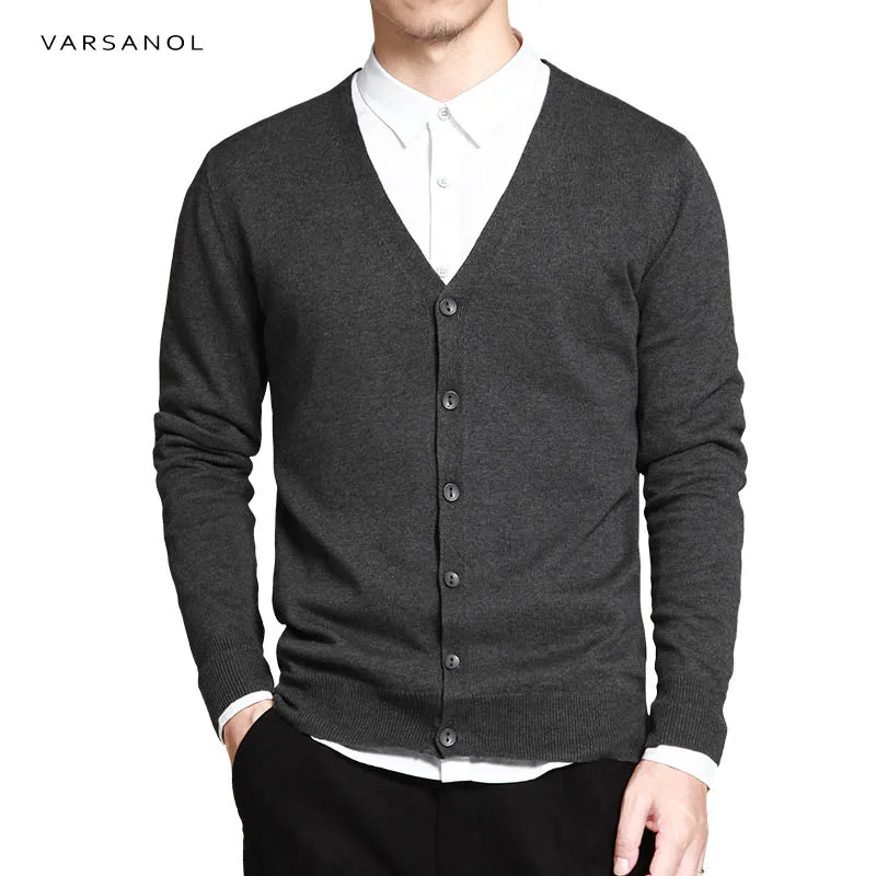 Мужской трикотажный кардиган с V образным вырезом|cardigan male|brand men sweaterfashion sweater |