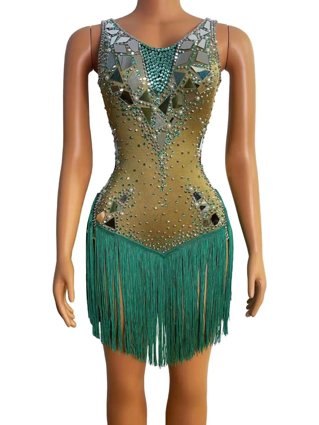 Sparkly Green Rhinestone Sleeveless Tassel Bodysuit Women 2021 Birthday Celebrate Party Female Singer Dance Performance Rompers
Sparkly Green Rhinestone Sleeveless Tassel Bodysuit Women 2021 Birthday Celebrate Party Female Singer Dance Performance Rompers