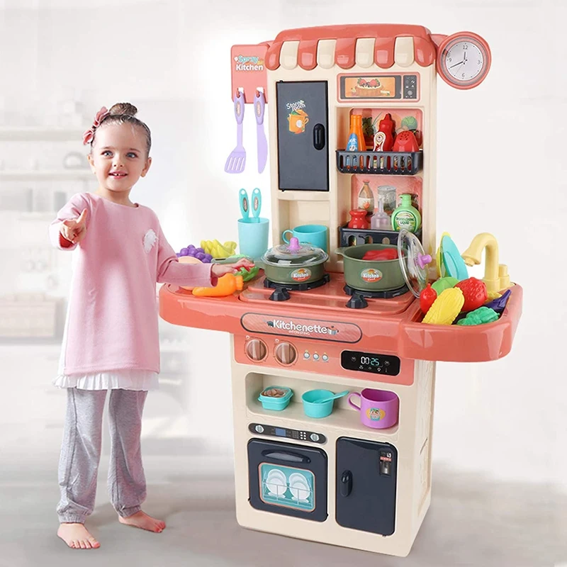 44Pcs Kitchen Accessories Toys Childs Play Kitchens with Realistic Lights Sound Running Water Multifunctional Toy Set
44Pcs Kitchen Accessories Toys Childs Play Kitchens with Realistic Lights Sound Running Water Multifunctional Toy Set