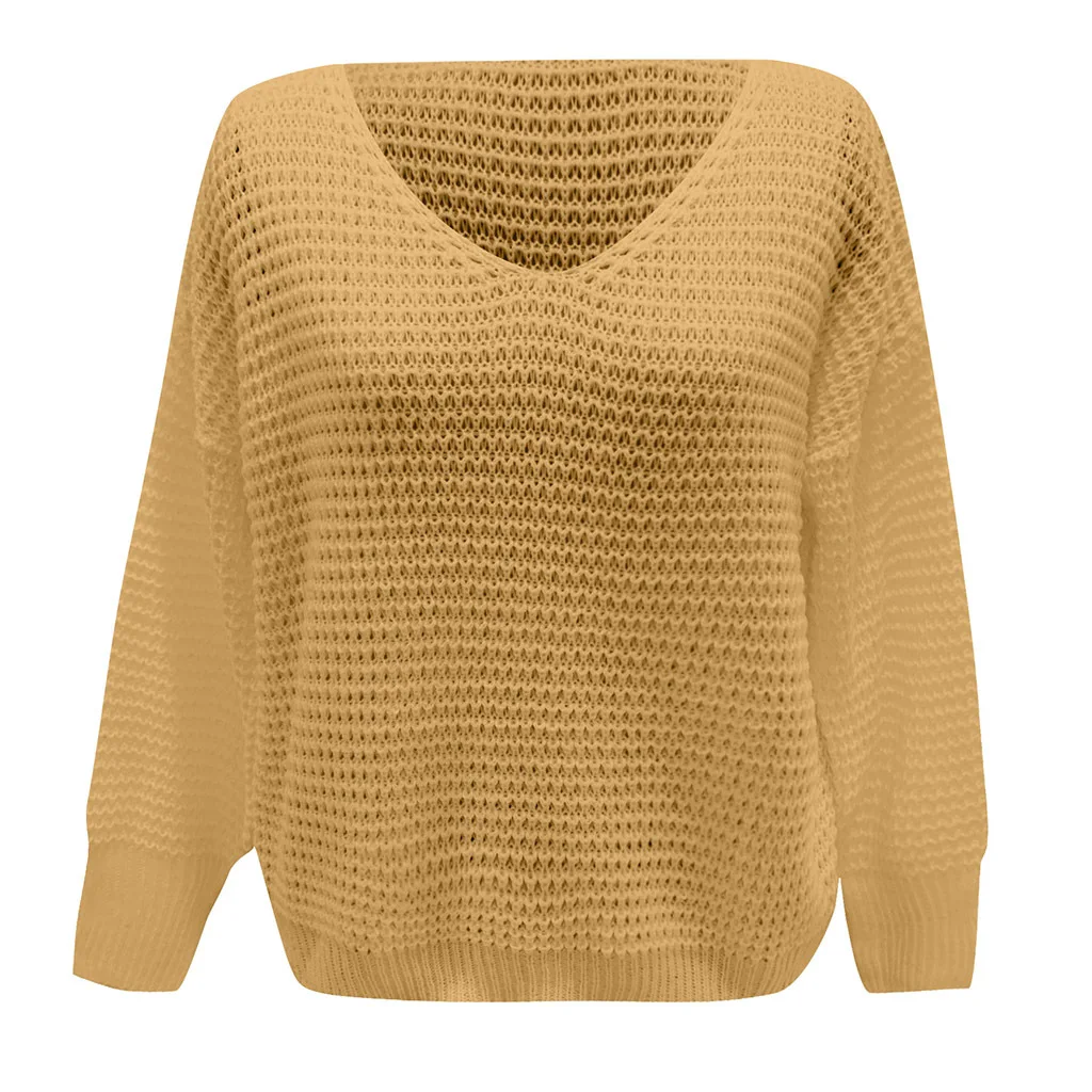 Long Sleeve Spring Autumn Sweater Jumper Women Sweater Female Knitted Sweater Jumpers Solid Color V-neck Loose Lady Pullovers
Long Sleeve Spring Autumn Sweater Jumper Women Sweater Female Knitted Sweater Jumpers Solid Color V-neck Loose Lady Pullovers
