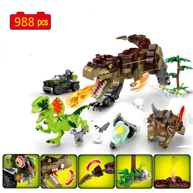City Creator Dinosaur Series Dilophosaurus Triceratops Tyrannosaurus Mini Off-Road Vehicle Building Blocks Bricks Toys Gifts
City Creator Dinosaur Series Dilophosaurus Triceratops Tyrannosaurus Mini Off-Road Vehicle Building Blocks Bricks Toys Gifts