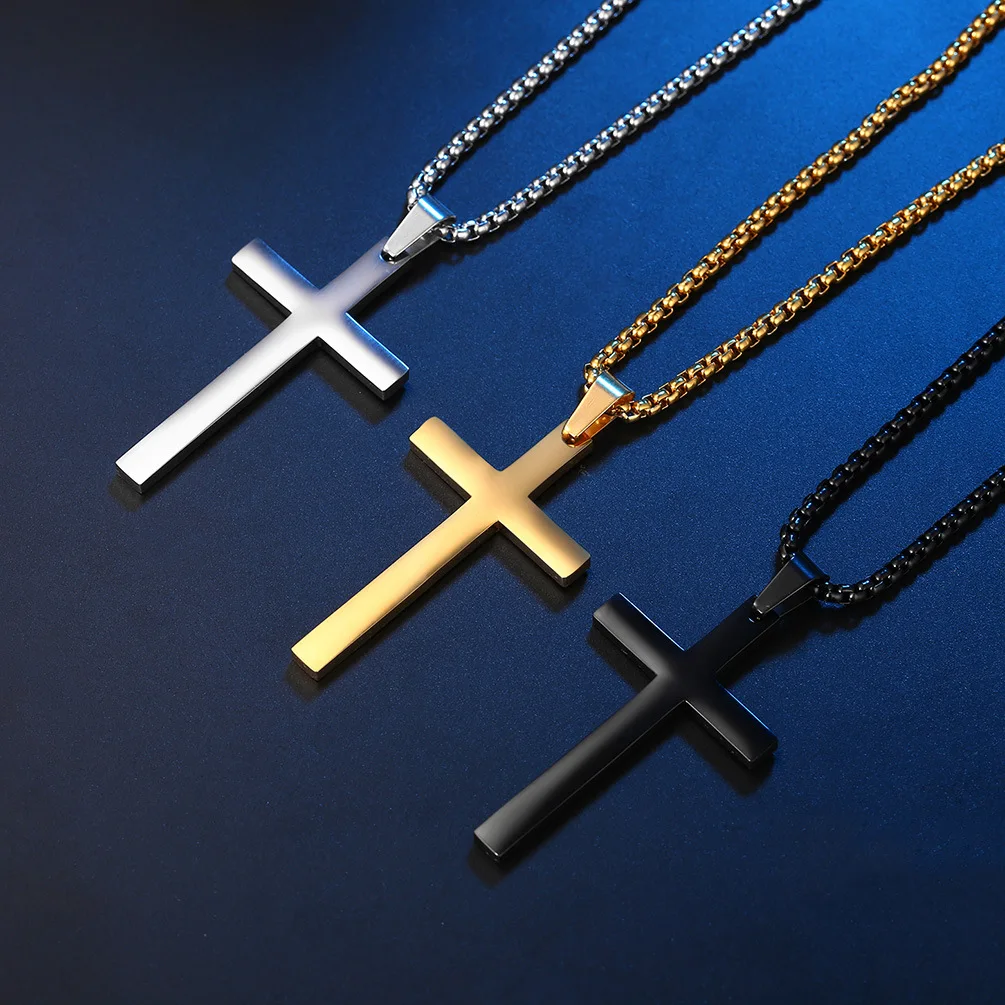 Stainless Steel Man Women Necklaces Pendants Chain Glossy18k Gold Christian Cross For Husband Jewelry Creativity Gift Wholesale
Stainless Steel Man Women Necklaces Pendants Chain Glossy18k Gold Christian Cross For Husband Jewelry Creativity Gift Wholesale