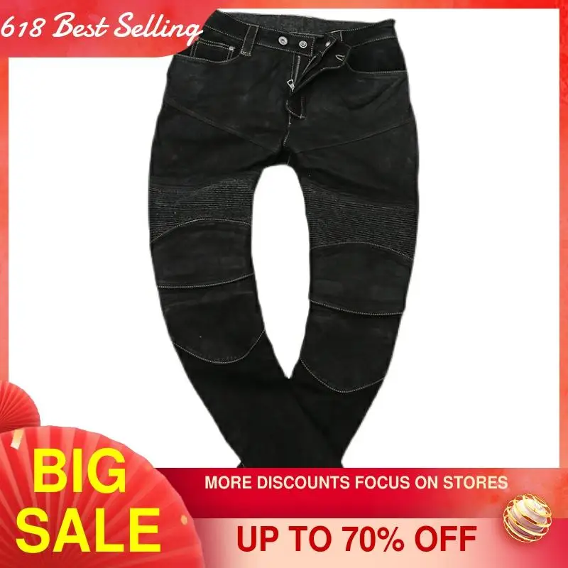2021 Black Motorccyle Style Genuine Leather Trousers Men Plus Size 4XL Real Natural Sheepskin Spring Slim Fit Biker Pants
2021 Black Motorccyle Style Genuine Leather Trousers Men Plus Size 4XL Real Natural Sheepskin Spring Slim Fit Biker Pants