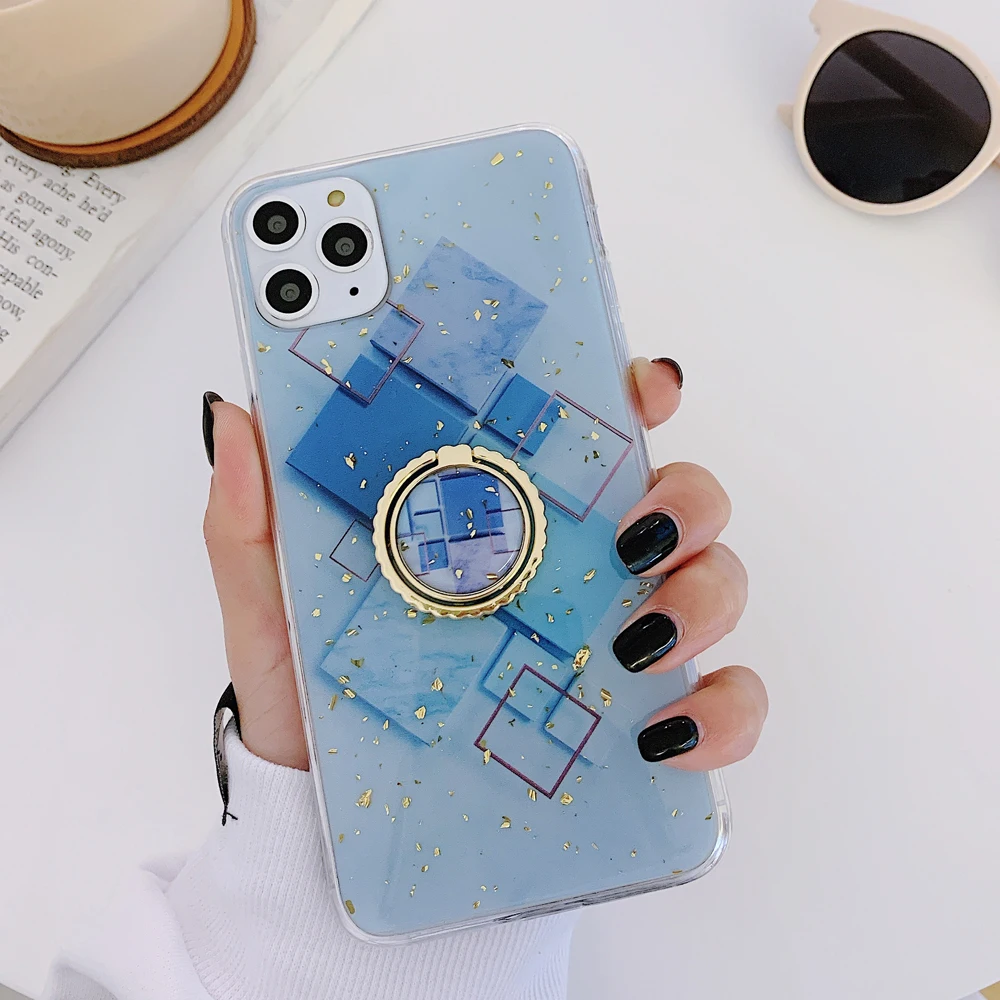 Geometric Marble Phone Case for IPhone 11 Pro Max Finger Ring Soft Epoxy Powder Back Cover for Iphone 11 Cover
Geometric Marble Phone Case for IPhone 11 Pro Max Finger Ring Soft Epoxy Powder Back Cover for Iphone 11 Cover