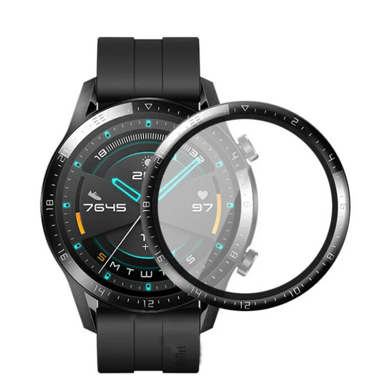 Мягкая прозрачная защитная пленка с изогнутыми краями 3D для Huawei Watch GT 2 46 мм GT2