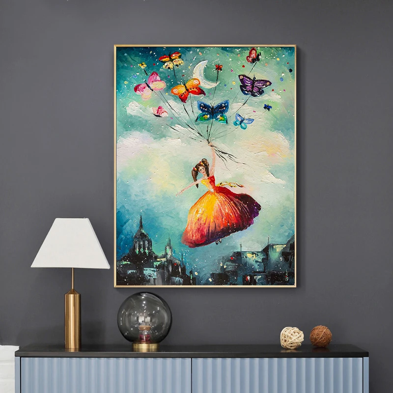 Abstract Colorful City Street Painting Wall Art Canvas Girl Flying Butterfly Kite Oil Prints Cuadros Decor For Living Room Home
Abstract Colorful City Street Painting Wall Art Canvas Girl Flying Butterfly Kite Oil Prints Cuadros Decor For Living Room Home