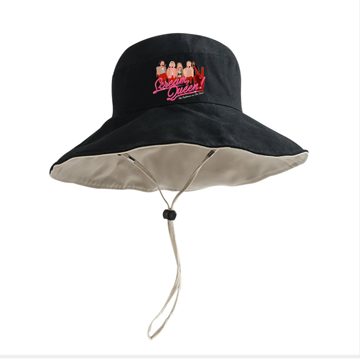 Scream Queens Women Reversible 100% Cotton Caps Summer Cool Sunscreen Panama Hat Letters Bucket Hat Outdoor Travel Beach Sun Hat
Scream Queens Women Reversible 100% Cotton Caps Summer Cool Sunscreen Panama Hat Letters Bucket Hat Outdoor Travel Beach Sun Hat
