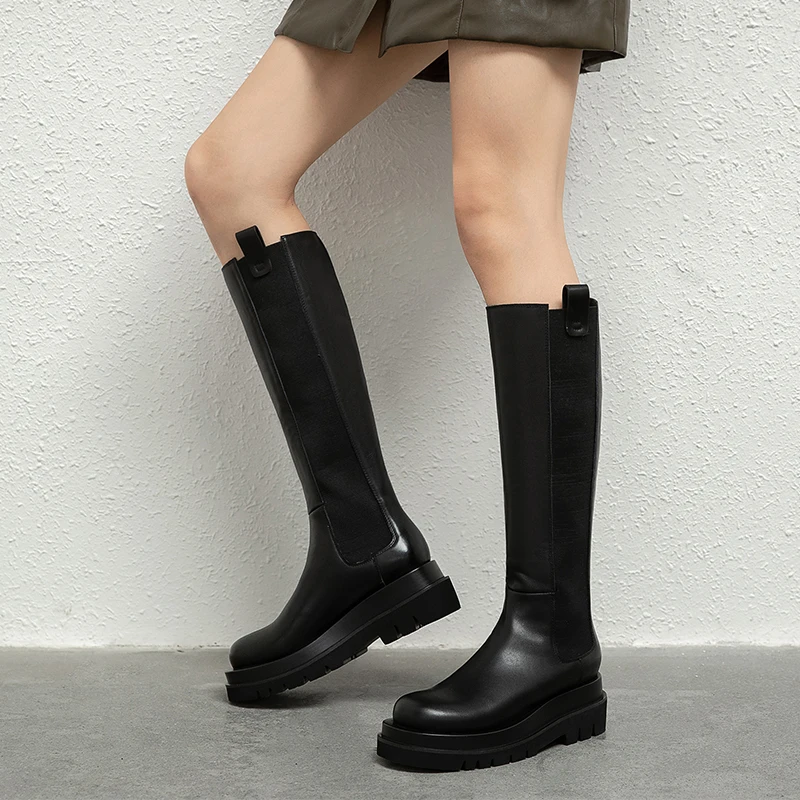 Female Long Riding Boots Quality Genuine Leather High Heels Night Club Shoes Woman New Women Knee High Boots
Female Long Riding Boots Quality Genuine Leather High Heels Night Club Shoes Woman New Women Knee High Boots