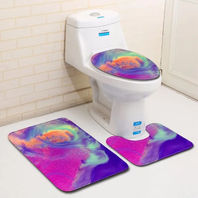 Zeegle Color Painted 3pcs/set Bathroom Carpets Set Non-Slip Toilet Floor Mats Pedestal Rug Lid Toilet Cover Microfiber Bath Mat 
Zeegle Color Painted 3pcs/set Bathroom Carpets Set Non-Slip Toilet Floor Mats Pedestal Rug Lid Toilet Cover Microfiber Bath Mat