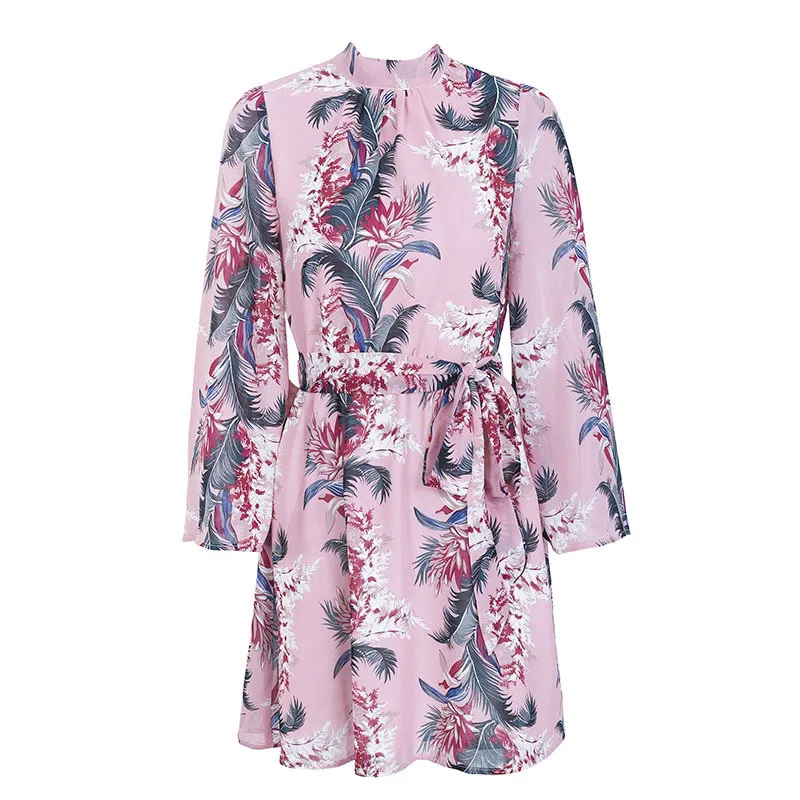 Leosoxs 2020 Spring Autumn Fashion Sexy O Neck Backless Women's Mini Dress Casual Flared Sleeve Belt Print Ladies Chiffon Dress
Leosoxs 2020 Spring Autumn Fashion Sexy O Neck Backless Women's Mini Dress Casual Flared Sleeve Belt Print Ladies Chiffon Dress