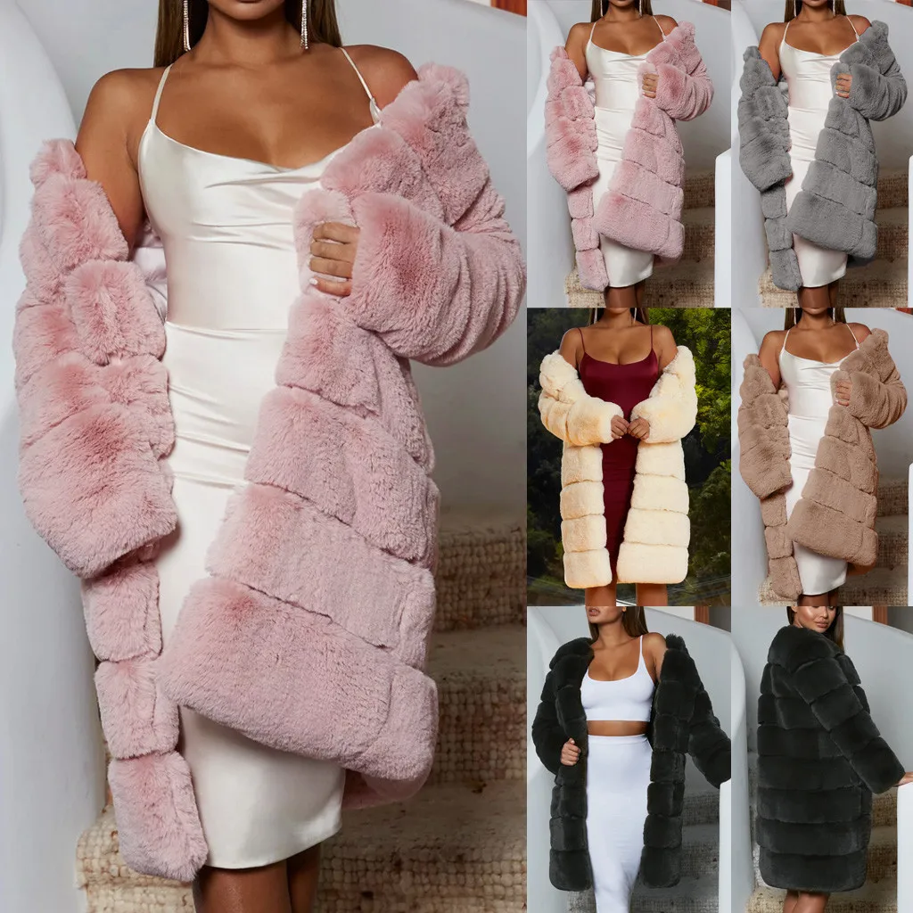 Thick Warm Fur Outerwear Women Plus Size 4XL Long Sleeve O-neck Jacket Winter Fashion Women Faux Fur Furry Long Coat Overcoat
Thick Warm Fur Outerwear Women Plus Size 4XL Long Sleeve O-neck Jacket Winter Fashion Women Faux Fur Furry Long Coat Overcoat