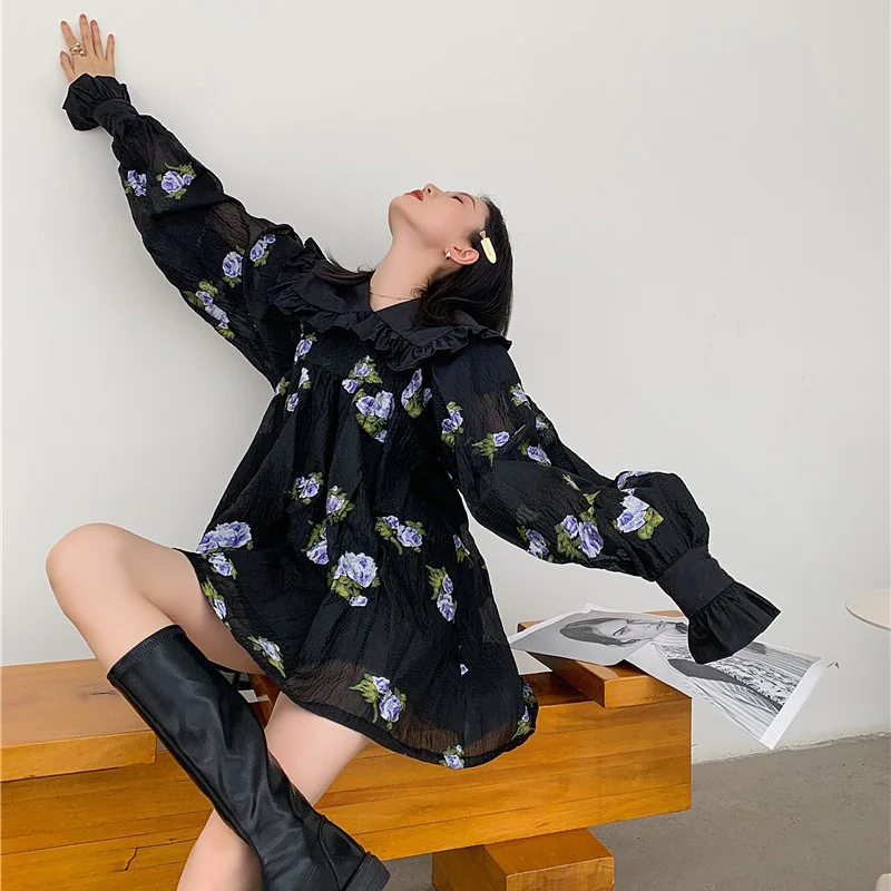 LANMREM Autumn Summer Dress For Women Floral Peter Pan Collar High Waist Loose Lantern Sleeve Cute Dresses Female 2021 2D1614
LANMREM Autumn Summer Dress For Women Floral Peter Pan Collar High Waist Loose Lantern Sleeve Cute Dresses Female 2021 2D1614