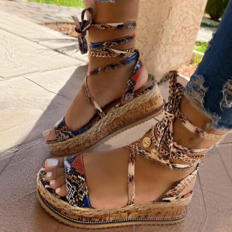 Summer Women Snake Sandals Platform Heels Cross Strap Ankle Lace Peep Toe 2020 Fashion Beach Party Ladies Shoes Zapatos De Mujer
Summer Women Snake Sandals Platform Heels Cross Strap Ankle Lace Peep Toe 2020 Fashion Beach Party Ladies Shoes Zapatos De Mujer