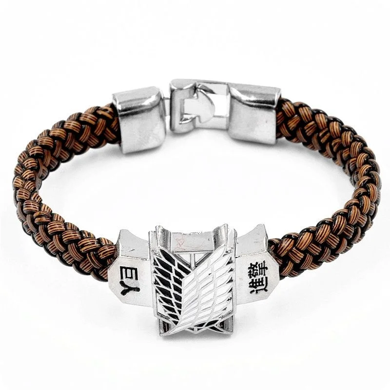 New Arrival Anime Attack on Titan Figure Toys Action Figure Leather Rope Woven Bracelet Fans Cosplay Collection Gift
New Arrival Anime Attack on Titan Figure Toys Action Figure Leather Rope Woven Bracelet Fans Cosplay Collection Gift