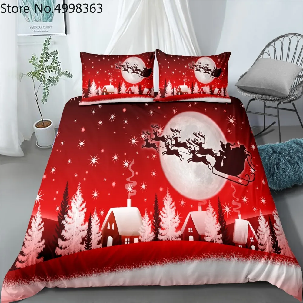 Рождественское покрывало для кровати детский подарок Комплект постельного