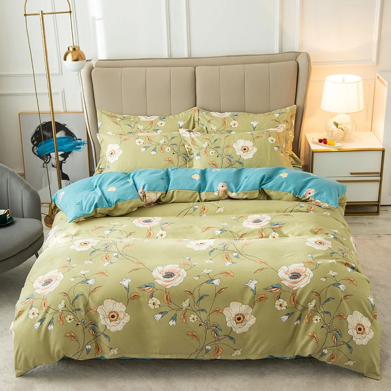 Floral 4pcs Girl Bed Cover Set AB Side Duvet Cover Family Adult Child Bed Sheets Pillowcases Comforter Bedding Set Bed Linen 
Floral 4pcs Girl Bed Cover Set AB Side Duvet Cover Family Adult Child Bed Sheets Pillowcases Comforter Bedding Set Bed Linen