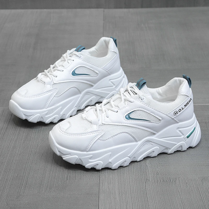 Women Sneakers Fashion Chunky Casual Thick Sole Breathable Mesh Lace Up Platform Vulcanize Footwear Female White Walking Shoes
Women Sneakers Fashion Chunky Casual Thick Sole Breathable Mesh Lace Up Platform Vulcanize Footwear Female White Walking Shoes