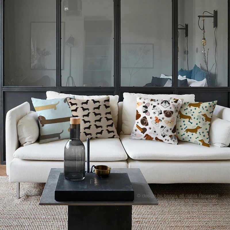 Dachshund Dog Cushion Cover Linen Custom Cushion Cover For Living Room Sofa Decorative Kussenhoes Teckel Dackel Gift Home Decor 
Dachshund Dog Cushion Cover Linen Custom Cushion Cover For Living Room Sofa Decorative Kussenhoes Teckel Dackel Gift Home Decor