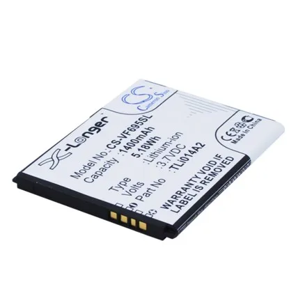 CS 1400mAh / 5.18Wh battery for Vodafone 785 tipo, VF-695, VF785, VF-785, VF-V695 TLi014A2 
CS 1400mAh / 5.18Wh battery for Vodafone 785 tipo, VF-695, VF785, VF-785, VF-V695 TLi014A2