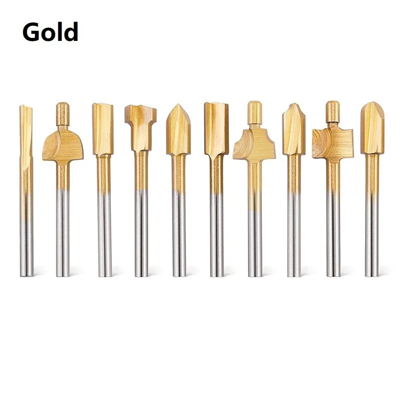 10pcs HSS Wood Router Bits Milling Cutter Rotary Tool Set Shank Carpentry 3mm Router Bits Milling Cutter
10pcs HSS Wood Router Bits Milling Cutter Rotary Tool Set Shank Carpentry 3mm Router Bits Milling Cutter