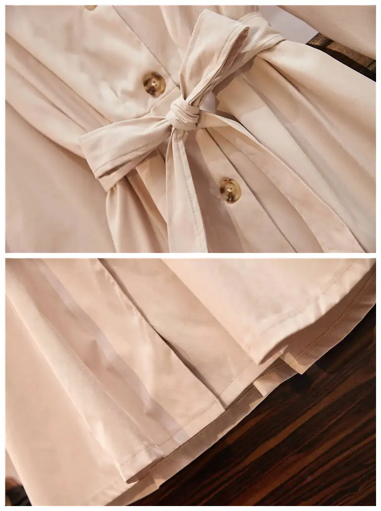 Large Size Women's Apricot Trench Coat 2020 Autumn Loose Thin Mid-Length Long Sleeve Casual Lace-Up Black Windbreaker Dress E333
Large Size Women's Apricot Trench Coat 2020 Autumn Loose Thin Mid-Length Long Sleeve Casual Lace-Up Black Windbreaker Dress E333