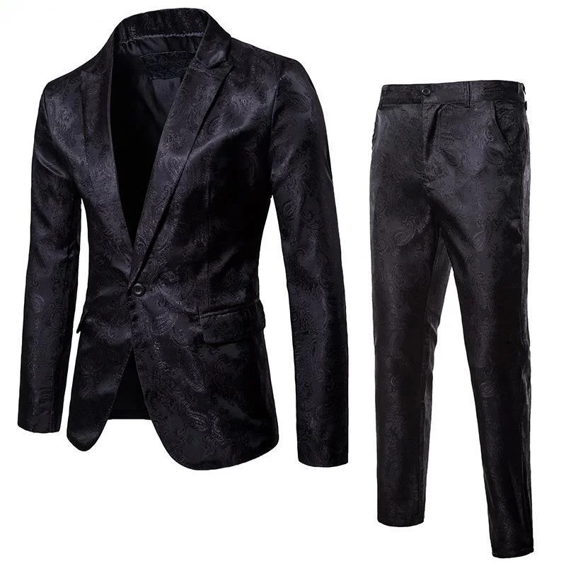 Wedding Tuxedo Blazer Waistcoat Male Fashion Costumes Gold Leather Prom Suits for Men with Black Pants 2 Piece
Wedding Tuxedo Blazer Waistcoat Male Fashion Costumes Gold Leather Prom Suits for Men with Black Pants 2 Piece