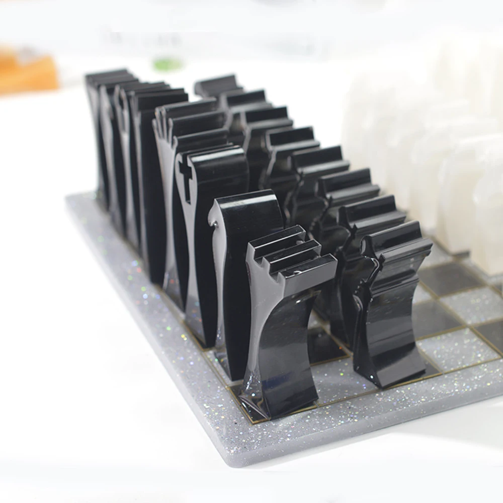 DIY Crystal Epoxy Resin Mold International Chess Silicone Mold Resin Casting Mould For Chess Games DIY Jewelry Making Crafts
