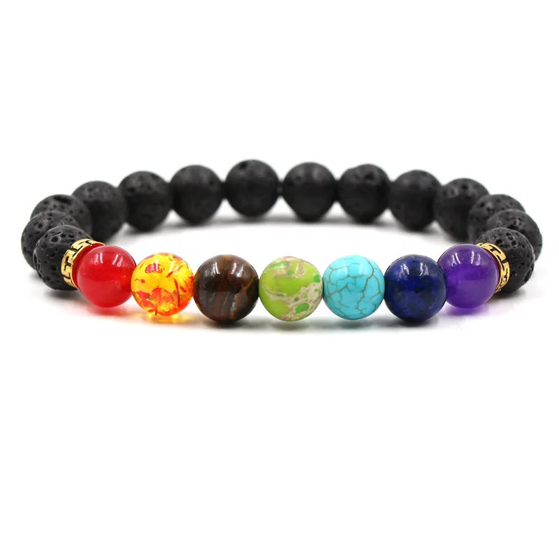 Fashion Gold Metal Spacer 10mm Natural Stone Malachite Seven Chakra Single Loop Elastic String Bead Bracelet For Women Jewelry
Fashion Gold Metal Spacer 10mm Natural Stone Malachite Seven Chakra Single Loop Elastic String Bead Bracelet For Women Jewelry