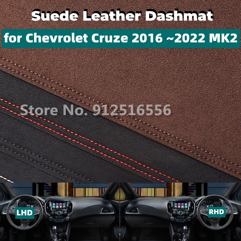Car Suede Leather Dashmat Dash Mats Pad Dashboard Covers Sun Shade Carpet for Chevrolet Cruze 2016 2017 2018 2019 2020 2021MK2
Car Suede Leather Dashmat Dash Mats Pad Dashboard Covers Sun Shade Carpet for Chevrolet Cruze 2016 2017 2018 2019 2020 2021MK2